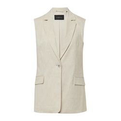 s.Oliver Black Label Gilet long coupe décontractée avec col à revers - beige (80W0)