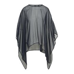 comma Lightweight chiffon poncho cape - blue (5976)