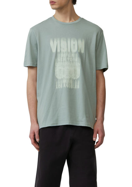 Q/S designed by Basic Rundhals T-Shirt mit Frontprint - grün (72D0)