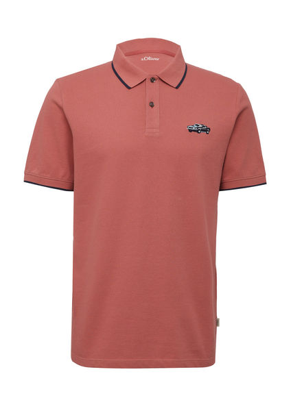 s.Oliver Red Label s.Oliver x Ford: Poloshirt aus Piqué mit Stickerei und Artwork - pink (42D4)