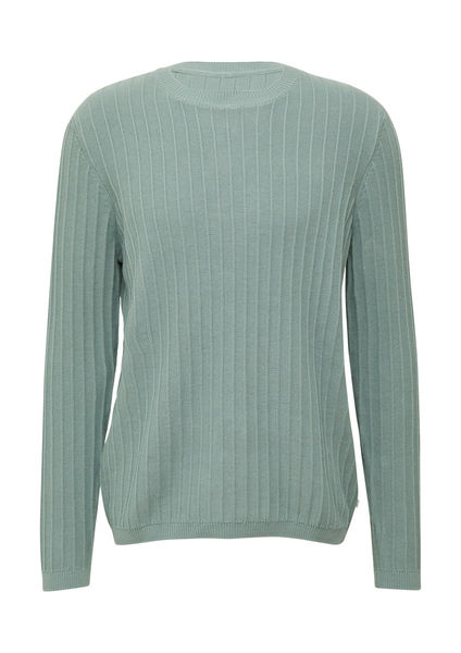 Q/S designed by Baumwollpullover in Strukturstrick  - grün (7217)