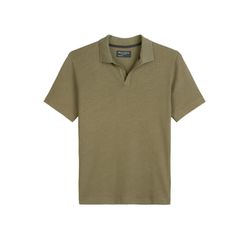 Marc O'Polo Poloshirt aus Bio-Baumwolle und Leinen - grün (452)
