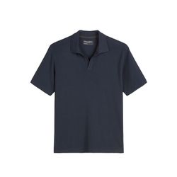 Marc O'Polo Poloshirt aus Bio-Baumwolle und Leinen - blau (898)
