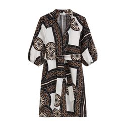 Marc O'Polo Linen dress with print pattern - brown/black (F58)