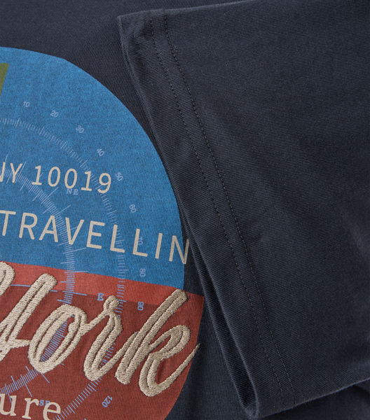 Casamoda T-Shirt mit Frontprint  - blau (105)
