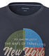 Casamoda T-Shirt mit Frontprint  - blau (105)