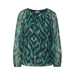 Street One Gemusterte Chiffon-Bluse - grün (35930)
