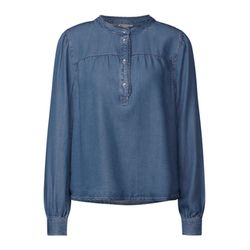 Street One Jeansbluse mit Rüschen - blau (16729)