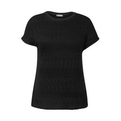 Street One Openwork T-Shirt - black (10001)