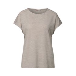 Street One T-shirt with lace detail - beige (16269)