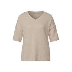 Street One Strick-Look T-Shirt - beige (16667)