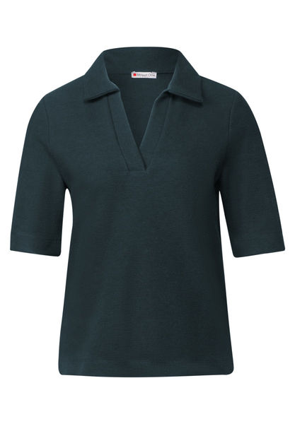 Street One Poloshirt mit Struktur - grün (15930)