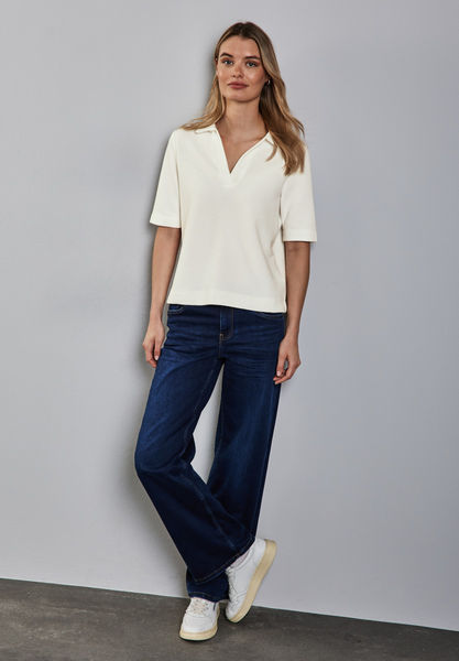 Street One Poloshirt mit Struktur - weiß (10108)