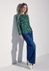 Street One Gemusterte Chiffon-Bluse - grün (35930)