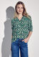 Street One Print Shirt mit Knopfdetail - grün (35930)