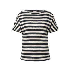 Cecil Structured stripe T-shirt - white (22259)