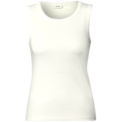 Cecil Basic Top mit Rippstruktur - weiß (13474)