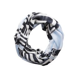 Cecil Patterned loop scarf - blue (35512)