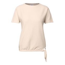 Cecil T-shirt with texture - beige (16767)