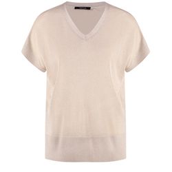 Taifun Sweater with 1/2 sleeves - beige/white (09610)