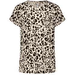 Taifun Blusenshirt mit Leo-Print - beige (09612)