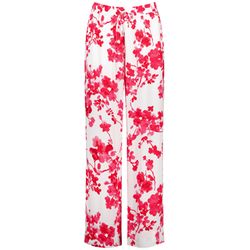 Taifun Palazzohose mit Blumenprint - rot (06612)