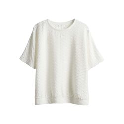 Opus Strukturiertes T-Shirt - Senni - weiß (1004)