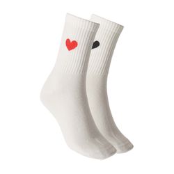 Opus Double pack socks - Yennis love - white (1004)