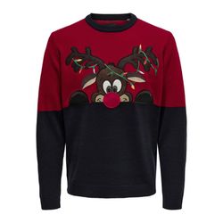 Only & Sons Pullover mit Motiv - Onsxmas - rot (199094)