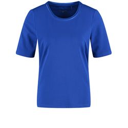 Gerry Weber Collection Halbarmshirt mit Chiffonblende - blau (80384)