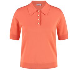 Gerry Weber Collection Kurzarmpullover im Polo-Look - orange (60714)