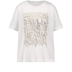 Gerry Weber Collection Halbarmshirt mit schimmerndem Frontprint - weiß (09050)