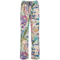 Gerry Weber Edition Gemusterte Schlupfhose aus Leinen - blau/grün (09155)