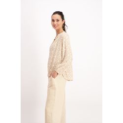 Signe nature Bluse mit Allovermuster - beige (1)