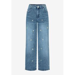 More & More Jeans mit Stickerei  - blau (0962)