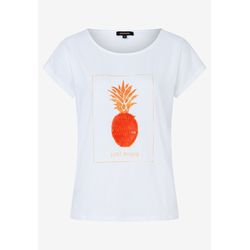 More & More T-Shirt mit Pailletten-Ananas - weiß (0010)