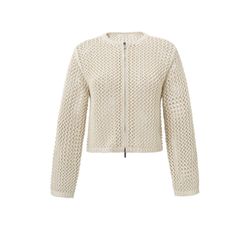 Yaya Grobmaschiger Cardigan mit Reißverschluss - beige (20908)