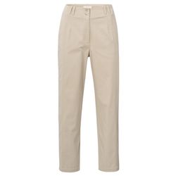 Yaya Hose mit hoher Taille aus gewebter Baumwolle - beige (51304)