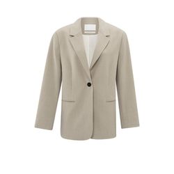 Yaya Oversize-Nadelstreifenblazer mit Bindegürtel - beige (513041)