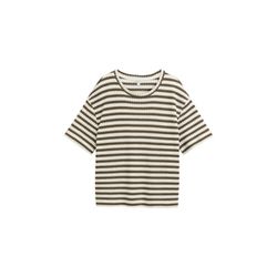 Tom Tailor Denim Boxy Fit Sweatshirt mit Streifenmuster - grün (37852)