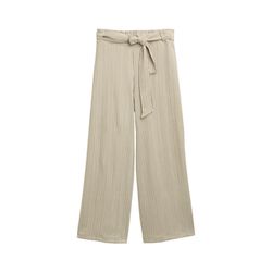 Tom Tailor Denim High Waist Culotte Hose mit Bindegürtel - braun/grün (37812)
