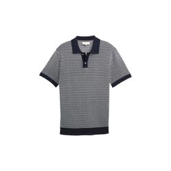 Tom Tailor Strick-Poloshirt aus Baumwolle - blau (37780)