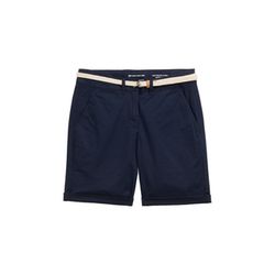 Tom Tailor Chino Bermuda avec ceinture - bleu (10668)