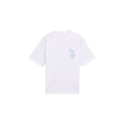 Tom Tailor Denim Oversize T-Shirt mit Rückenprint - weiß (20000)