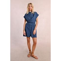 Molly Bracken Tie-back shirt dress - blue (MARINE)