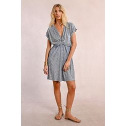 Molly Bracken Short draped dress - blue (BLEUCLAIR)