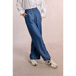 Molly Bracken Wide lyocell pants - blue (BLEUDENIM)