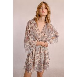 Molly Bracken Short printed dress - beige (CREAM CAPUC)