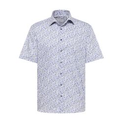 Eterna Modern Fit: Short-sleeved shirt - blue/green (40)