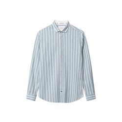 Colours & Sons Linen Shirt striped - Kimono Stripes - blue (585)
